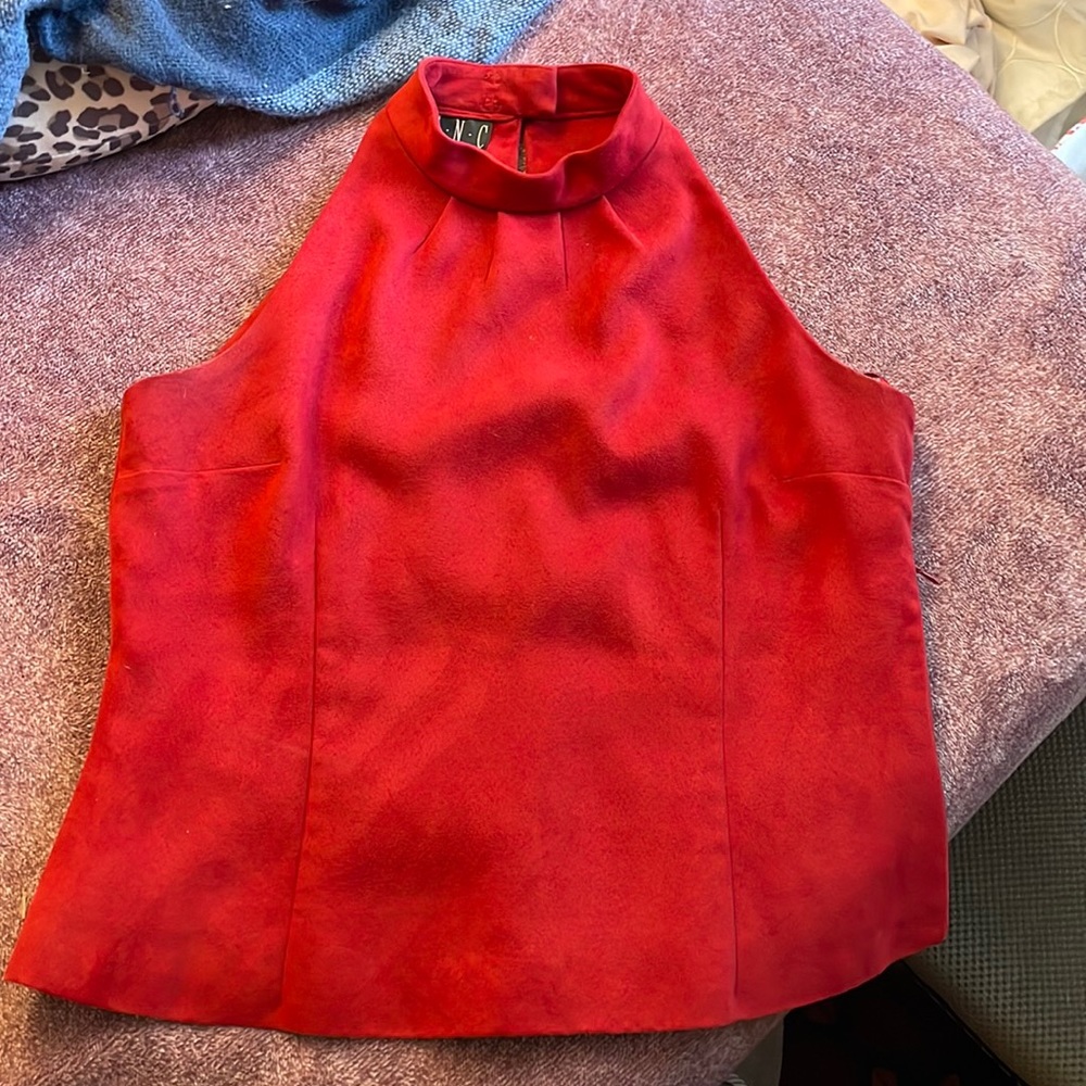 Feels like suede halter top!